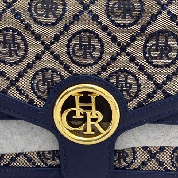 CHRIS BELLA NEW IN PACKAGE CROSSBODY SATCHEL BAG PURSE LEATHER EMBELLISHMENTS - Picture 4 of 8